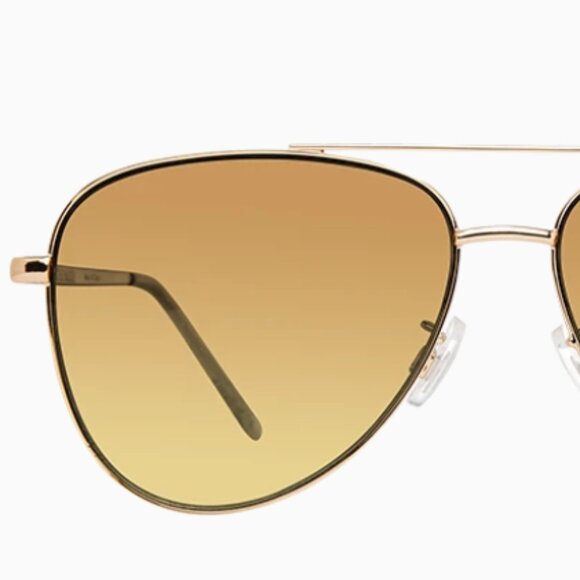 Steve Madden SANTANA Gold Classic Aviator Sunglasses, Comes with Pouch & Cloth - Picture 2 of 11